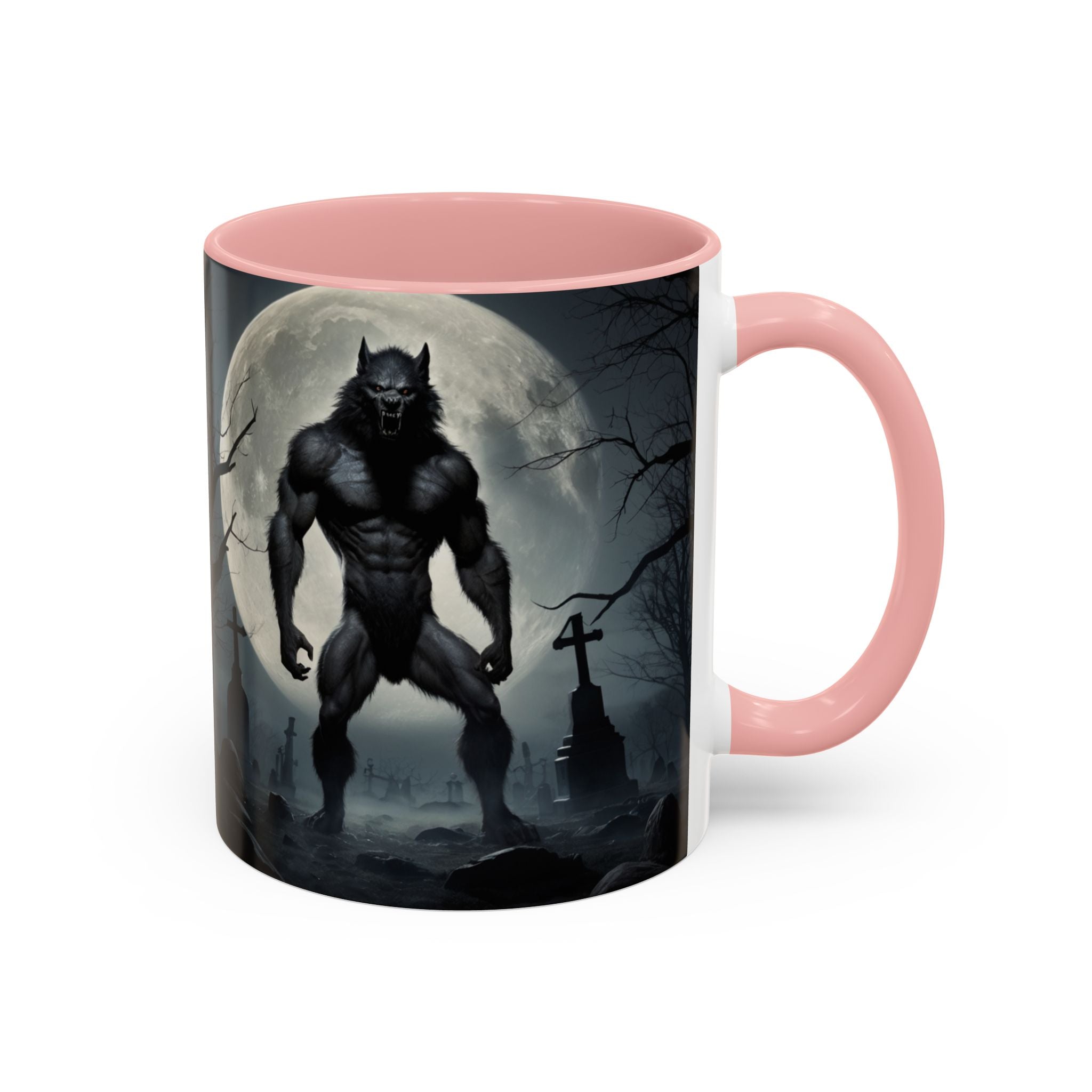 Werewolf Moon Coffee Mug — Gothic Graveyard Accent Mug (11/15oz) fantasy