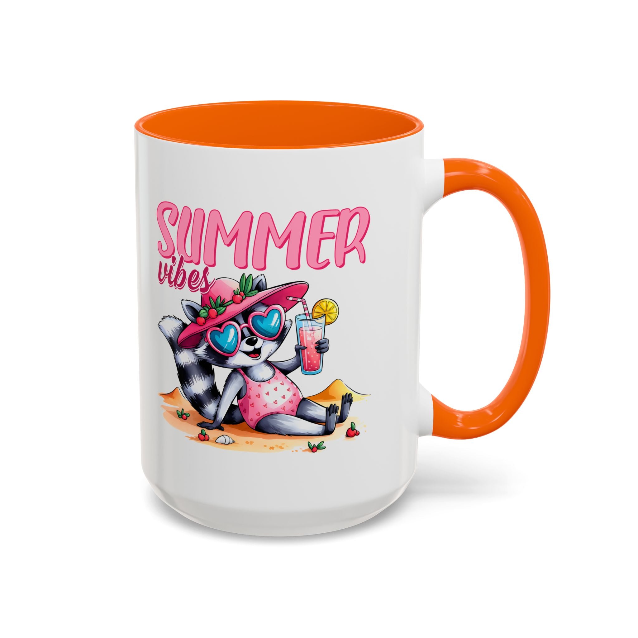 Summer Vibes Accent Coffee Mug - Fun & Colorful Design for Relaxing Moments