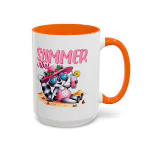 Summer Vibes Accent Coffee Mug - Fun & Colorful Design for Relaxing Moments