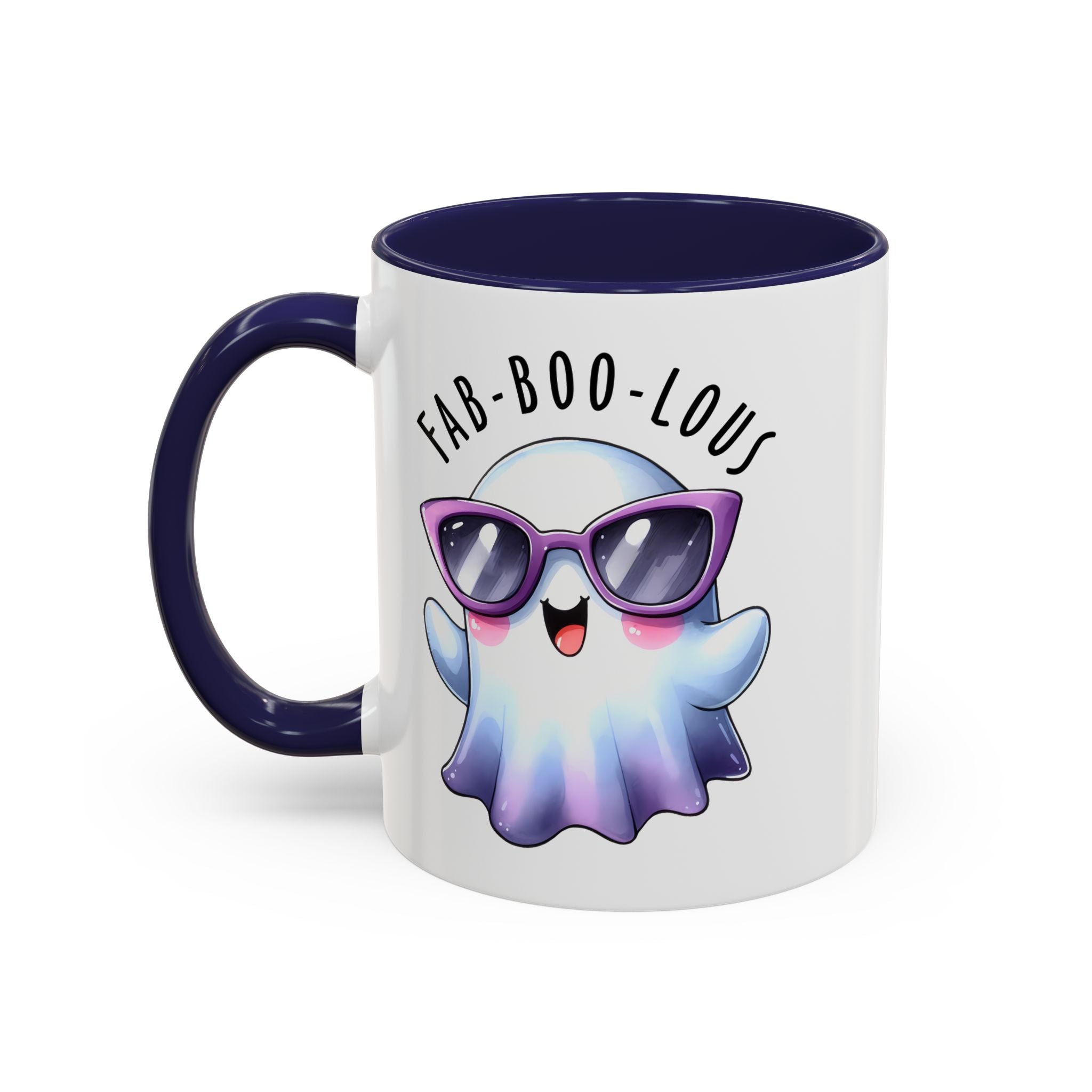 Fab-Boo-Lous Ghost Coffee Mug | Cute Halloween Mug, Fun Gift for Ghost Lovers, Spooky Seasonal Decor, Adorable Tea Cup