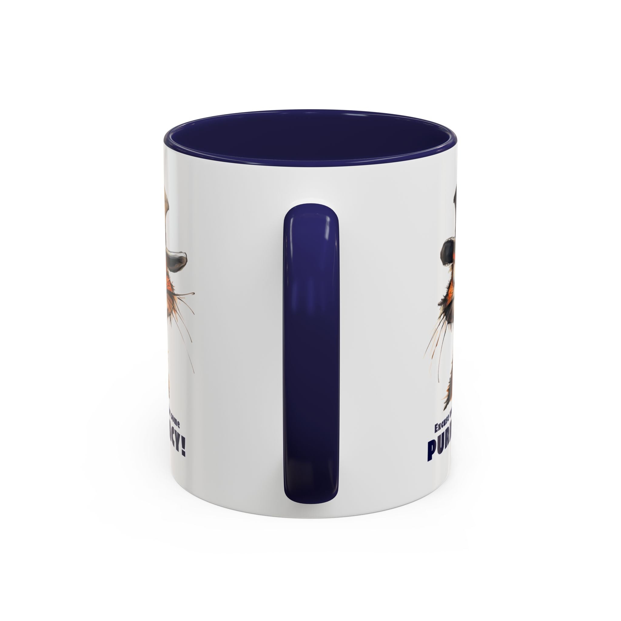 Funny Cat Coffee Mug - Purr-ivacy & Puppy Humor, Gifts for Cat Lovers, Home Office Accessories, Birthday, Pet Owner Mug