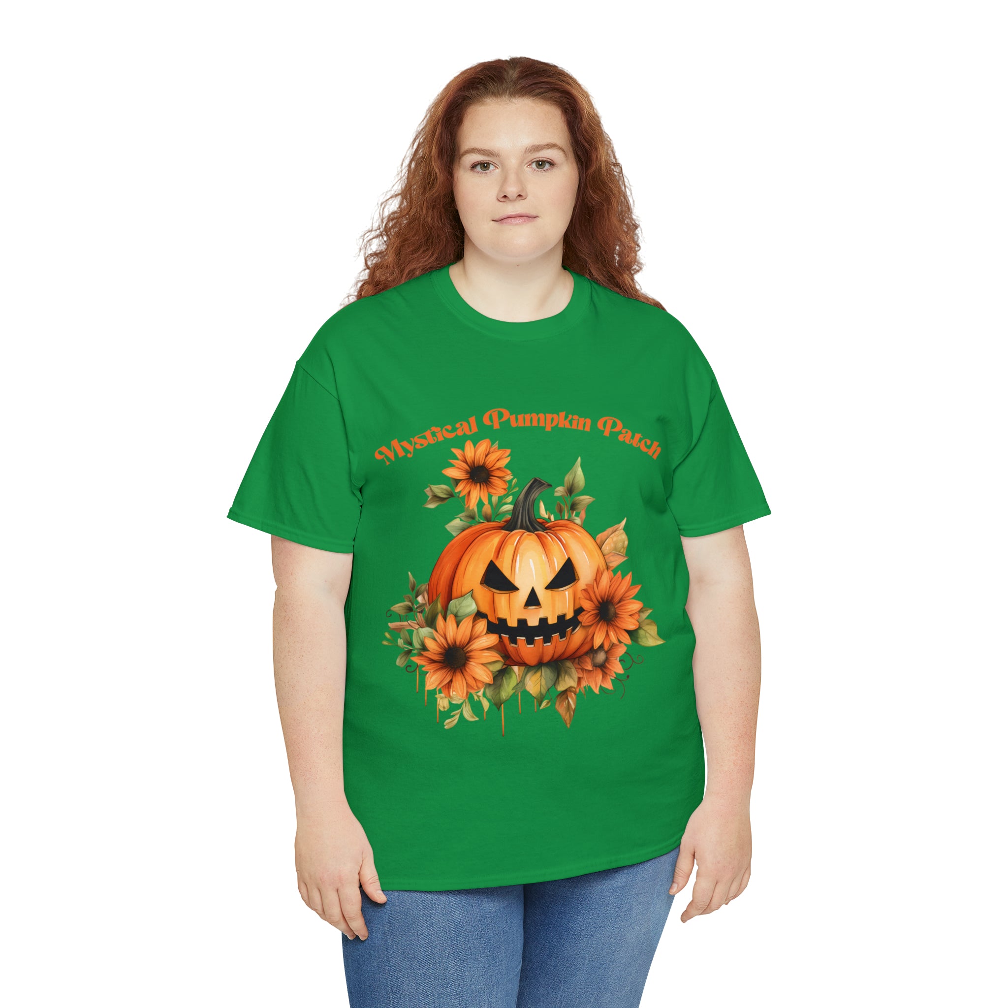 Halloween unisex t shirt mystical pumkin patch fall fun stocking stuffer Unisex Heavy Cotton Tee