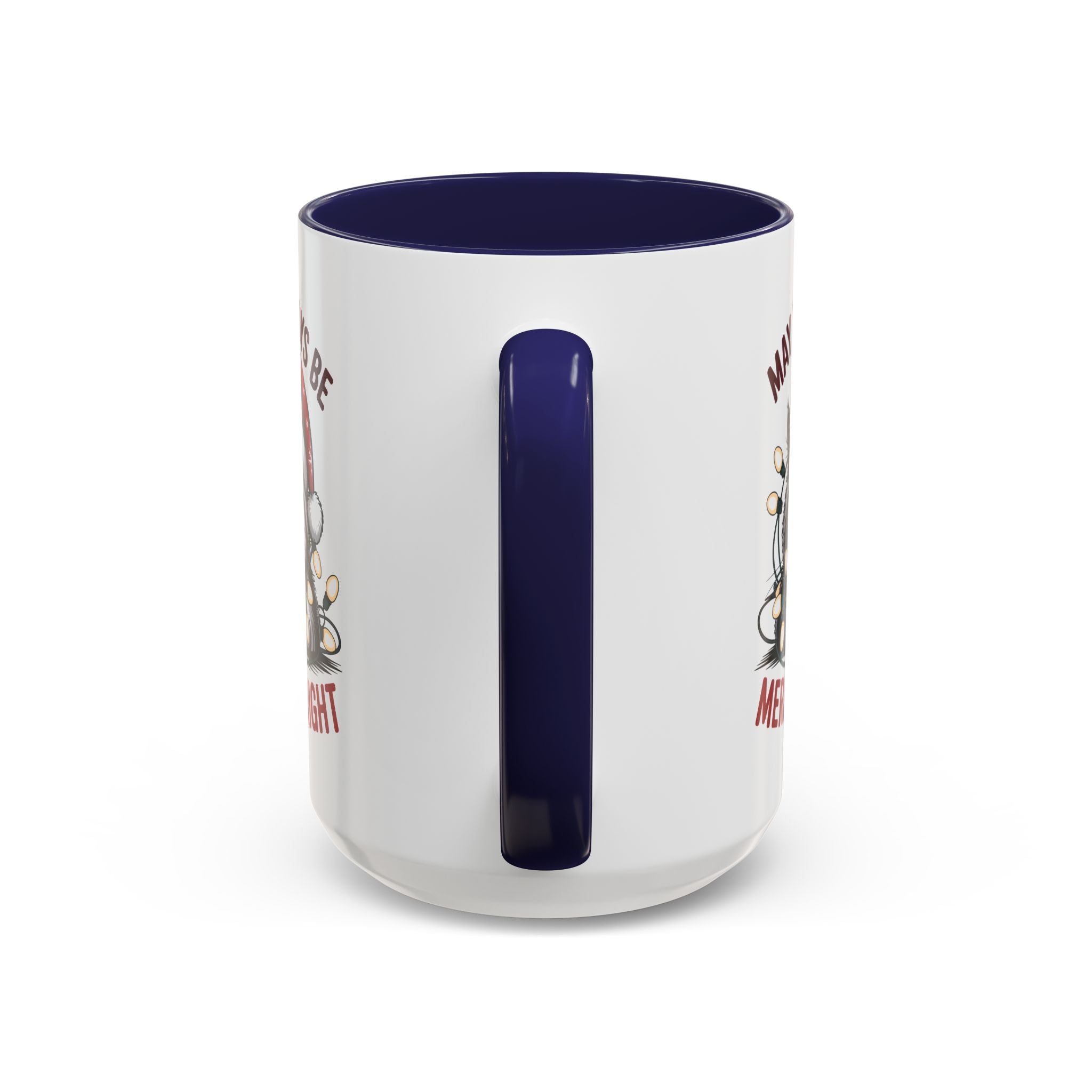 Funny Holiday Cat Mug - "May Your Days Be Merry & Bright"