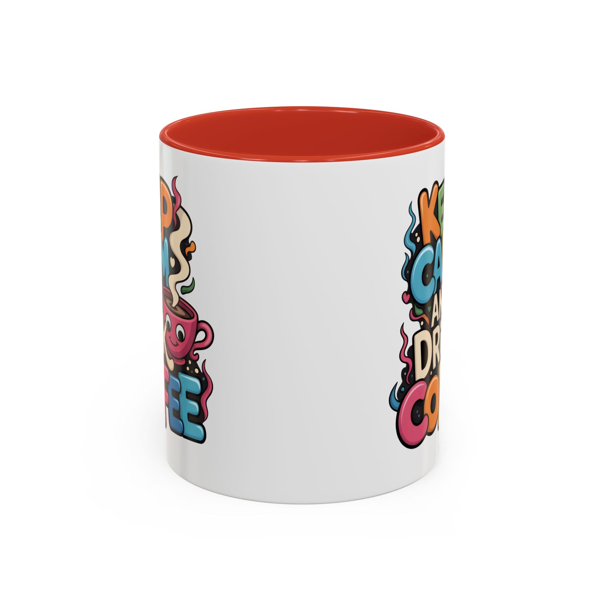Keep Calm and Drink Coffee Mug - Fun Colorful Ceramic Coffee Cup funny