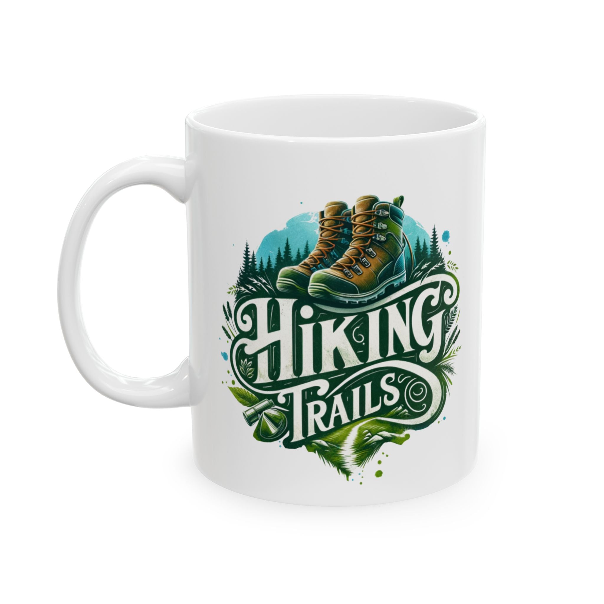 Nature-Inspired coffee Mug with 'Hiking Adventure' Design, Eco-Friendly Housewarming Gift, Coffee Lover’s Mug, Outdoor Enthusiast