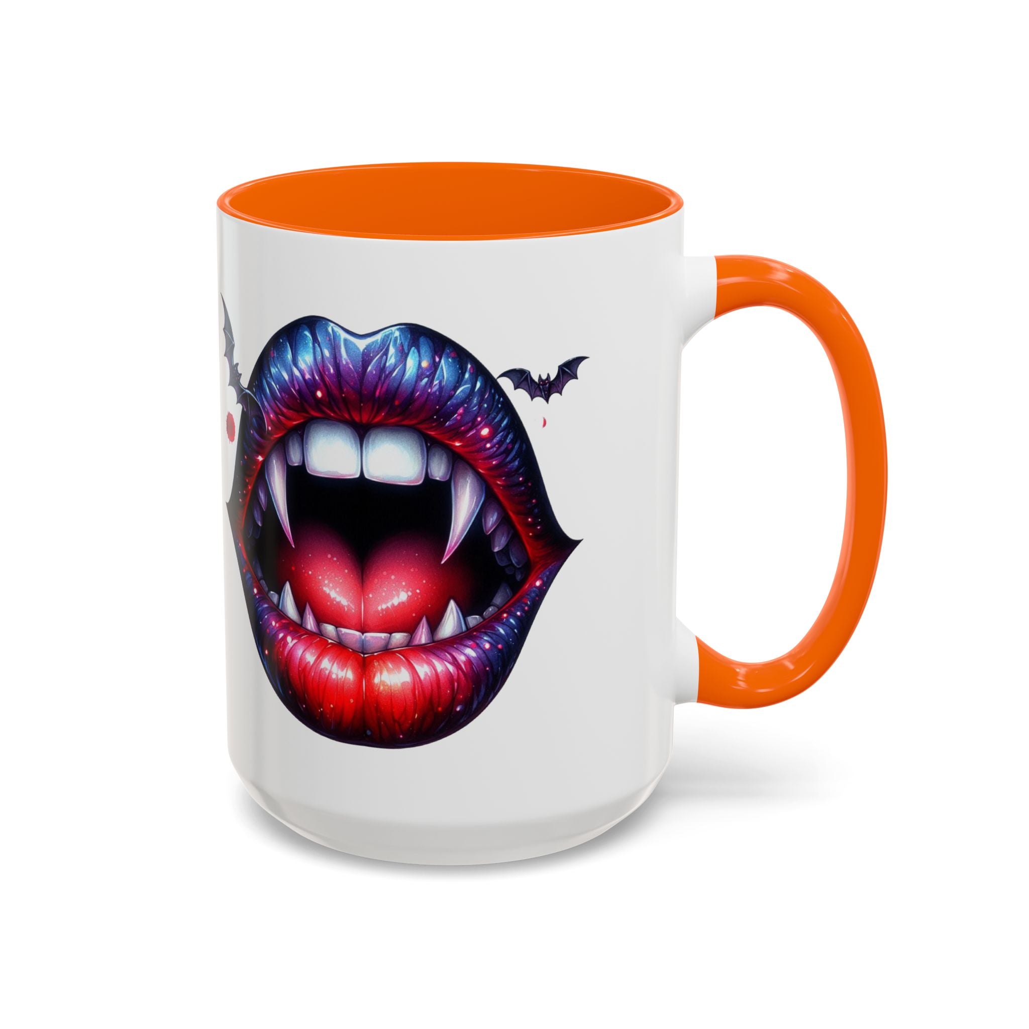 Vampire Lips Coffee Mug, Gothic Drinkware, Halloween Gift, Spooky Kitchen Decor, Vampires, Halloween Party Accessories