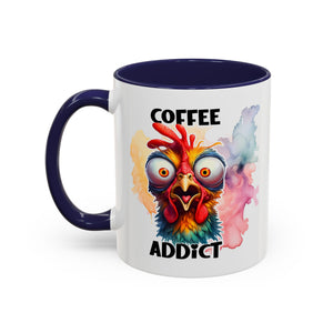 Coffee Addict Mug, Funny Coffee Lover Gift, Unique Kitchen Decor, Quirky Morning Brew Cup, Perfect for Birthdays & Holidays