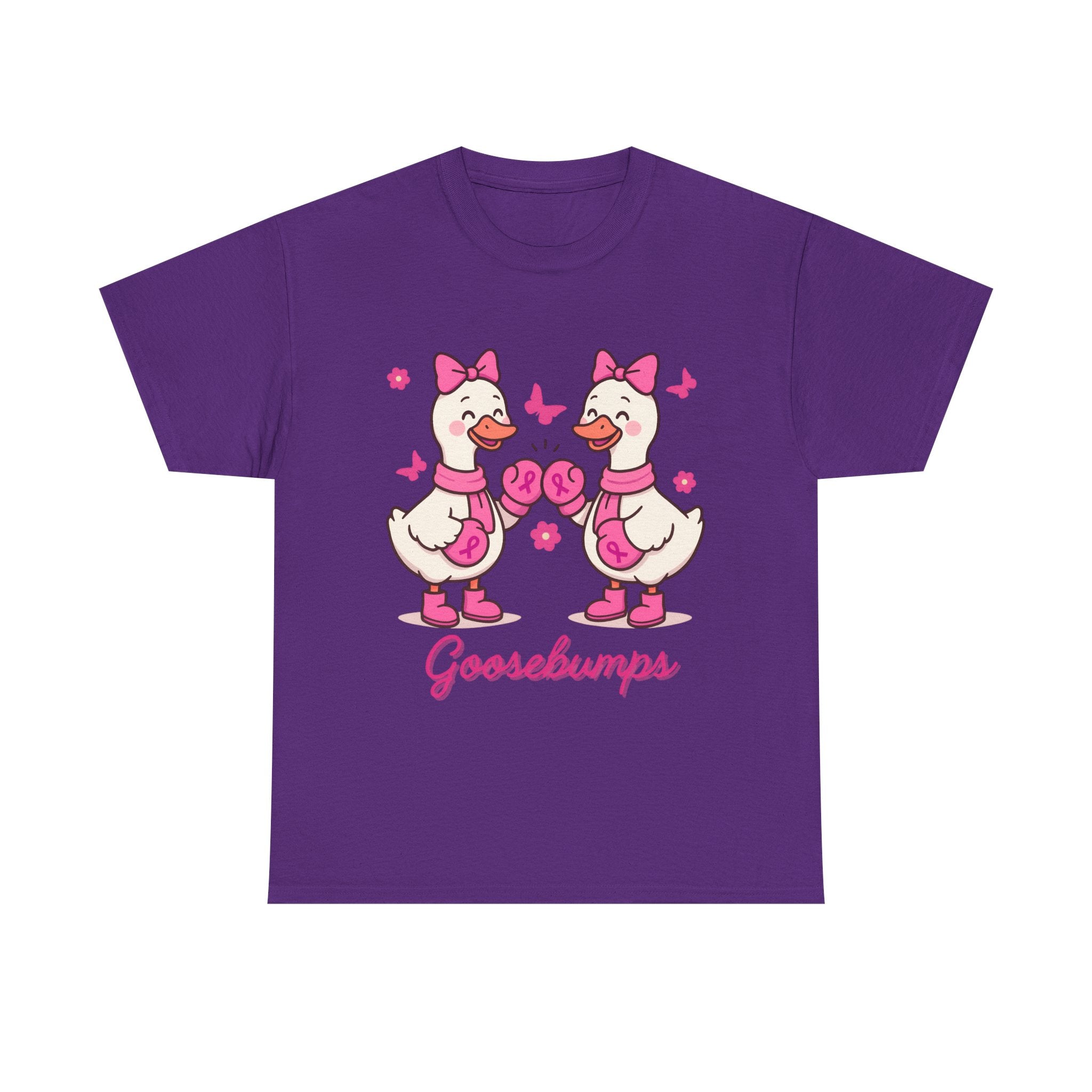 Cancer awareness Goosebumps Unisex Cotton Tee for Animal Lovers, Gift for Friends, Casual Wear,