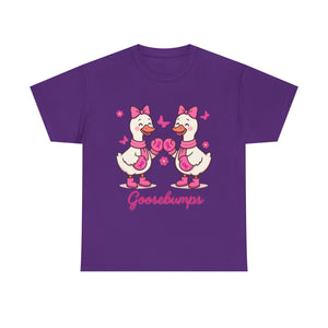 Cancer awareness Goosebumps Unisex Cotton Tee for Animal Lovers, Gift for Friends, Casual Wear,