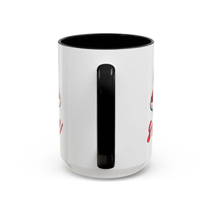 Smiling Heart Accent Coffee Mug - 11oz & 15oz | Cute Gift for Friends & Family