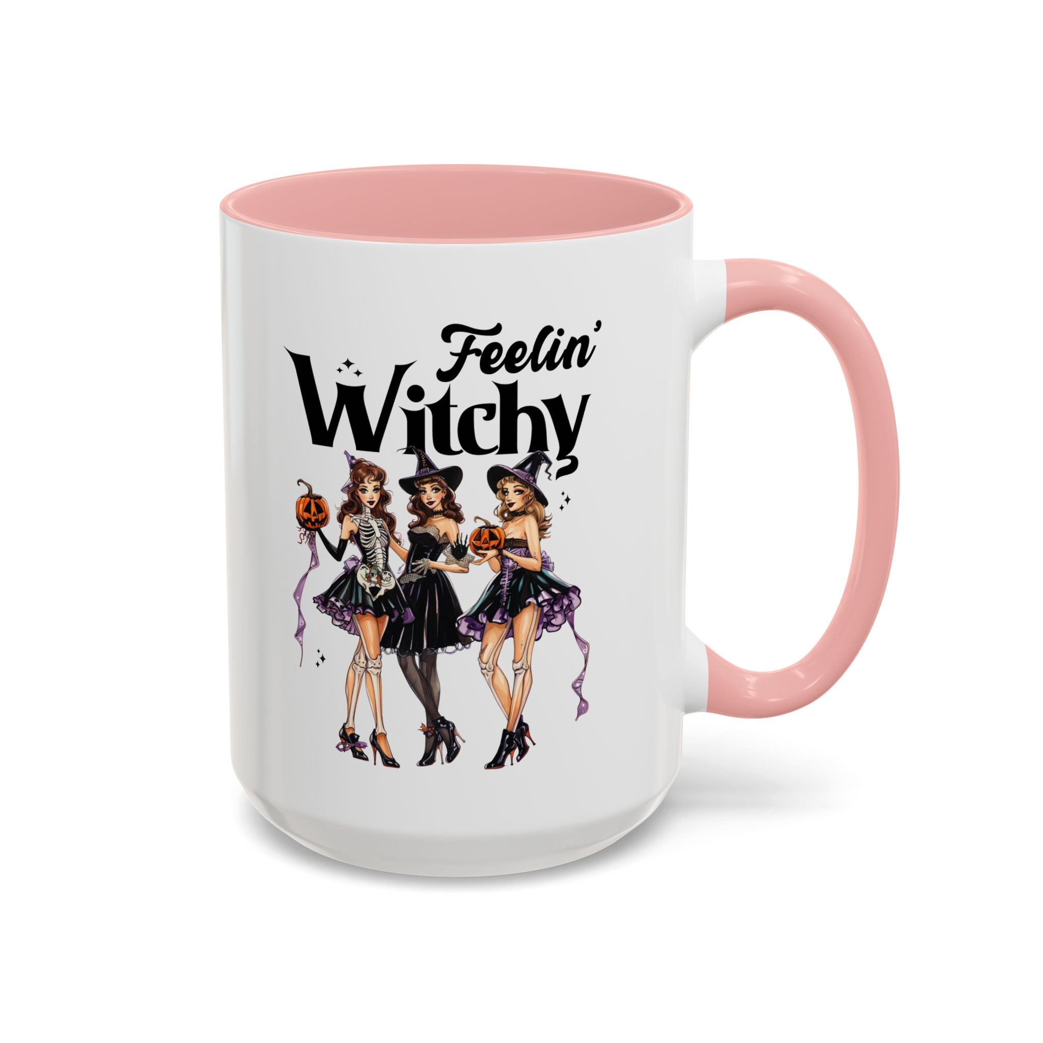 Witchy Accent Coffee Mug - Spooky Halloween Mug, Witchy Decor, Gift for Her, Fall Coffee Cup, Party Mug