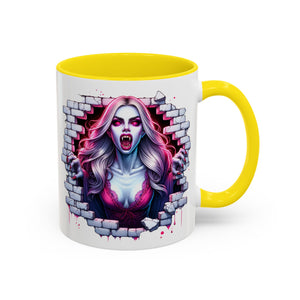 Vampire Wall Art Coffee Mug - Gothic,  Perfect Gift for Halloween, Unique Art Mug, Monster Mug, Fantasy Drinkware