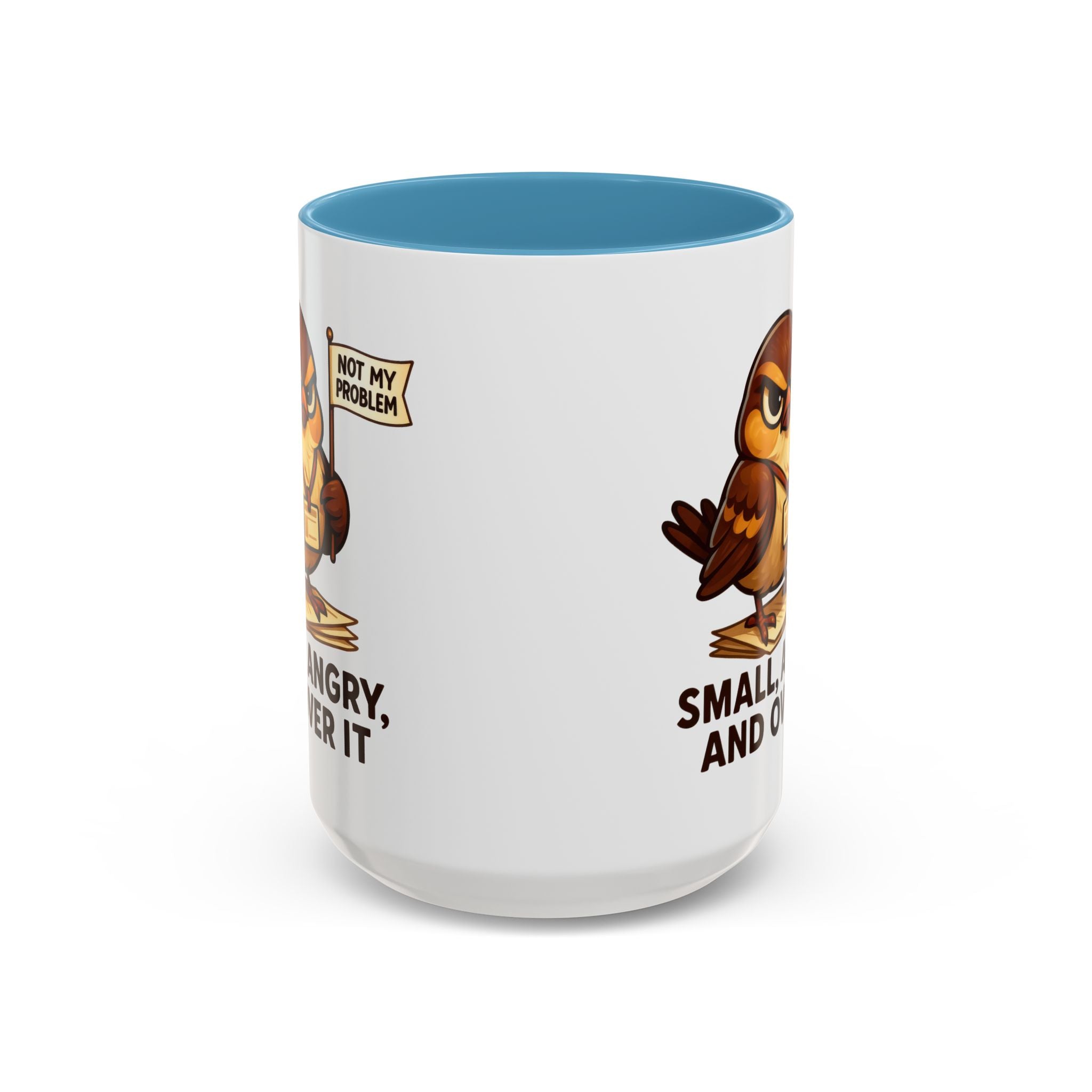 Funny Owl Coffee Mug, not my problem  Small Angry Owl Cup, Coffee Lover Present, Quirky Office