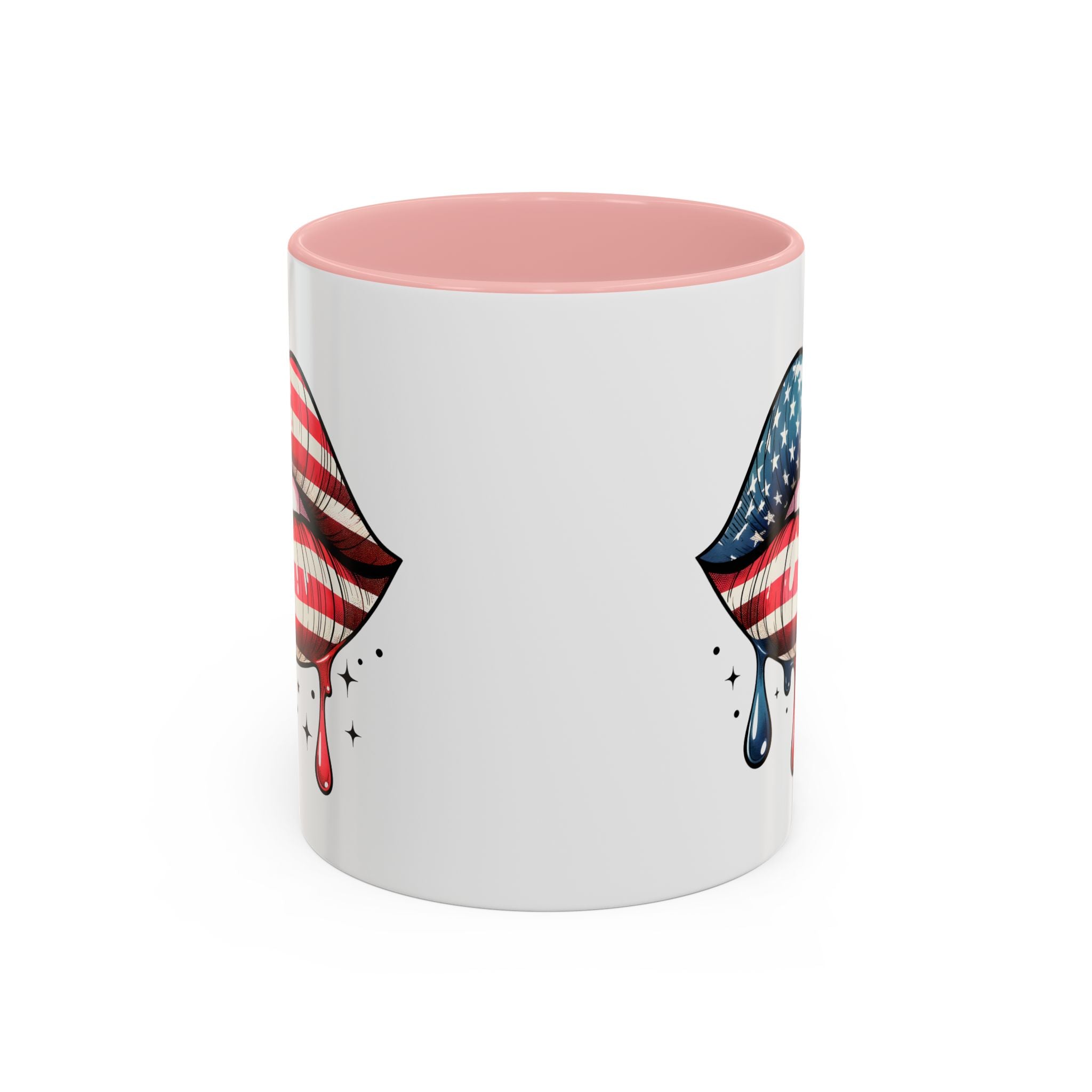Patriotic Lip Print Coffee Mug – 11oz & 15oz