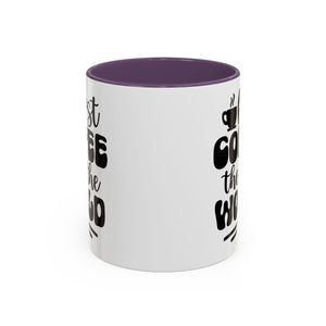 First Coffee Then the World - Stylish Accent Coffee Mug for Coffee Lovers, Gift for Friends, Kitchen Decor, Office Mug, Holiday Present
