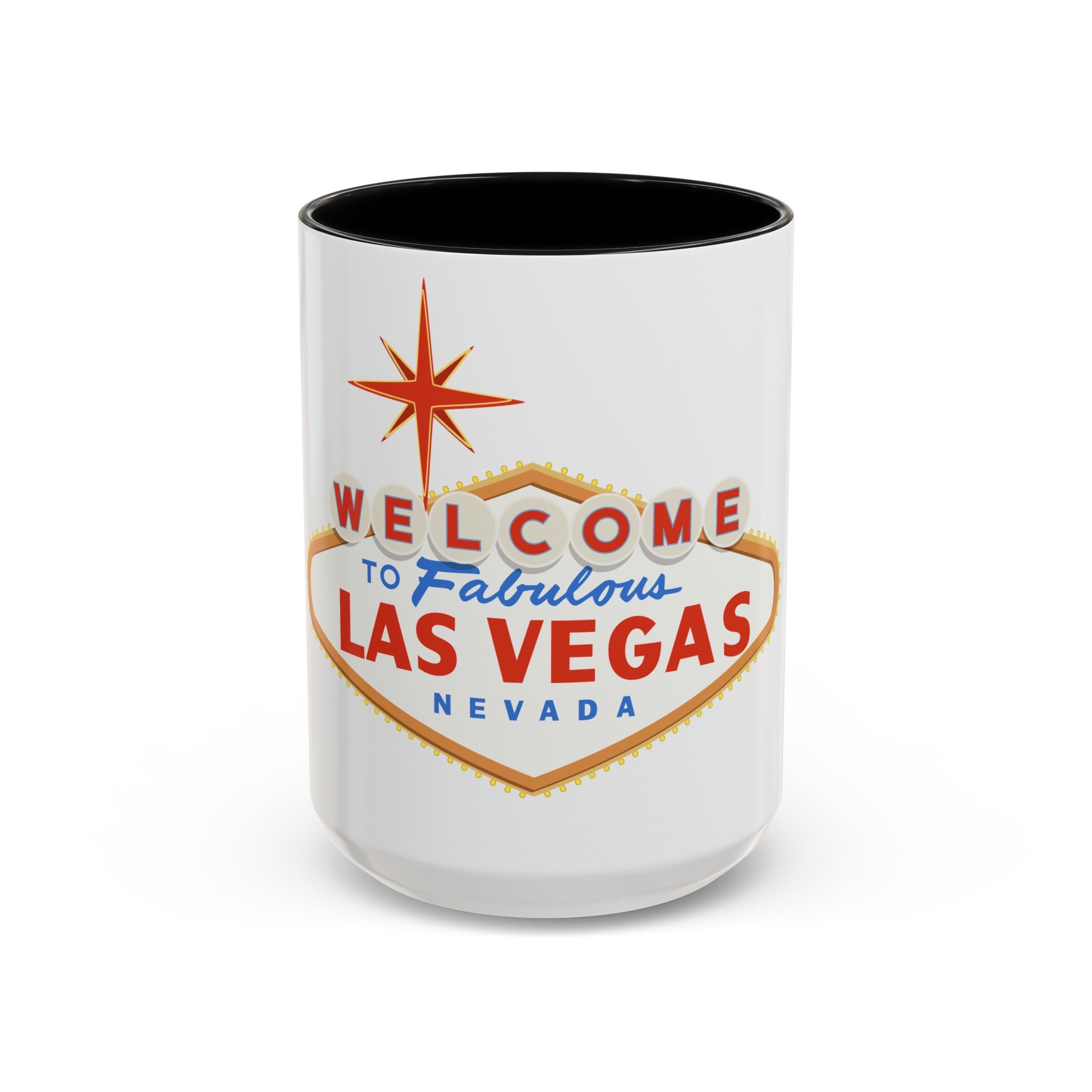 Las vegas sign Accent Coffee Mug (11, 15oz) by the x m world