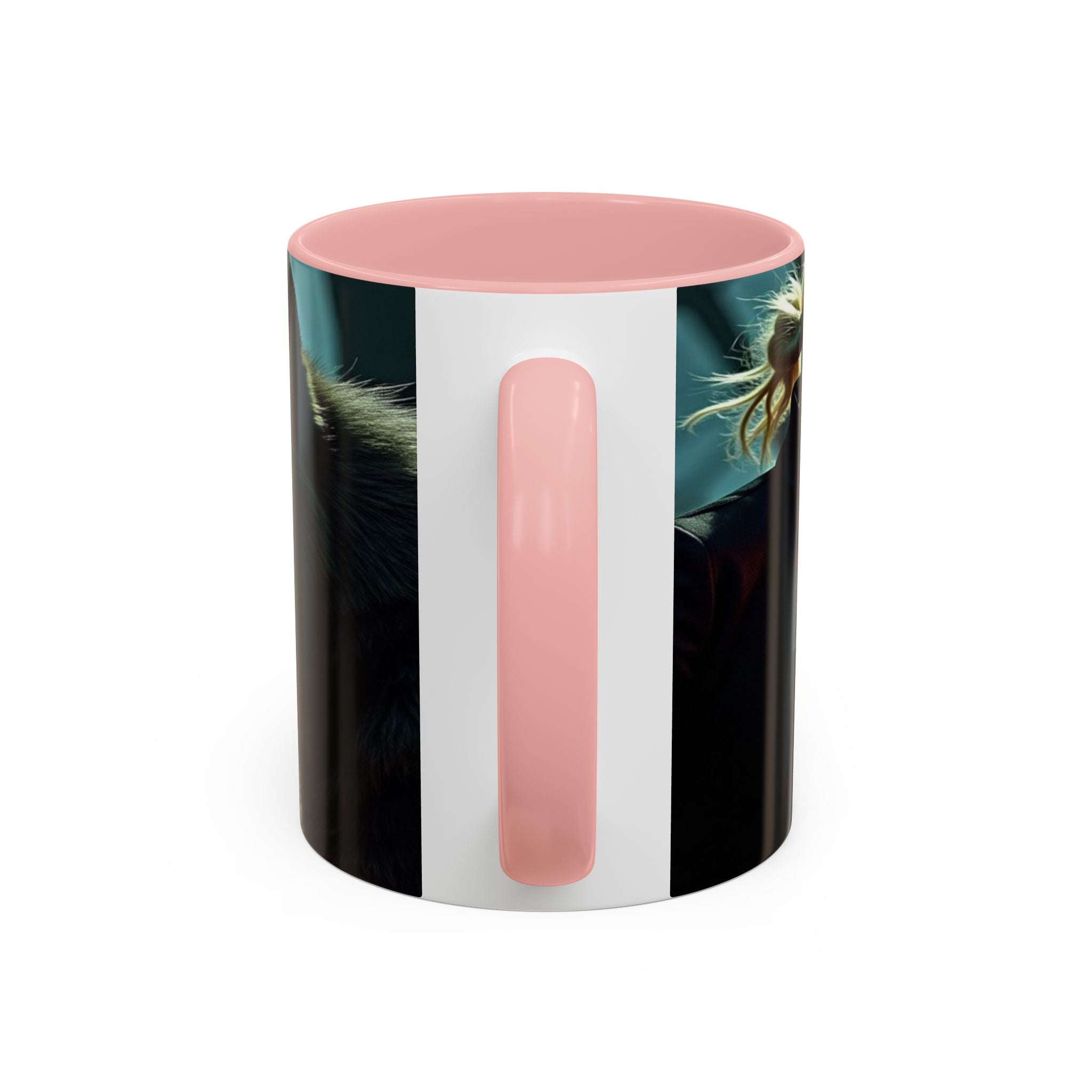 woman vampire and Fierce Werewolf Coffee Mug - 11 & 15oz Accent Mug for horror art lovers