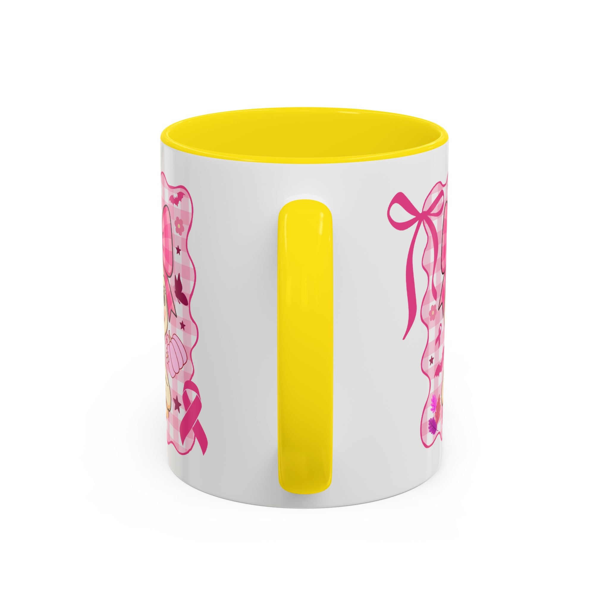 Pink Ribbon Duck Coffee Mug for Breast Cancer Awareness, Cute Gift for Her, Supportive Breast Cancer Mug, Unique Coffee Cup, Holiday Present