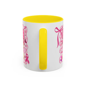 Pink Ribbon Duck Coffee Mug for Breast Cancer Awareness, Cute Gift for Her, Supportive Breast Cancer Mug, Unique Coffee Cup, Holiday Present
