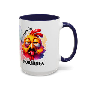 Funny Morning Coffee Mug, Humor Mug, Gift for Coffee Lovers, Sleepy Chicken Mug, Cute Drinkware, Holiday Present