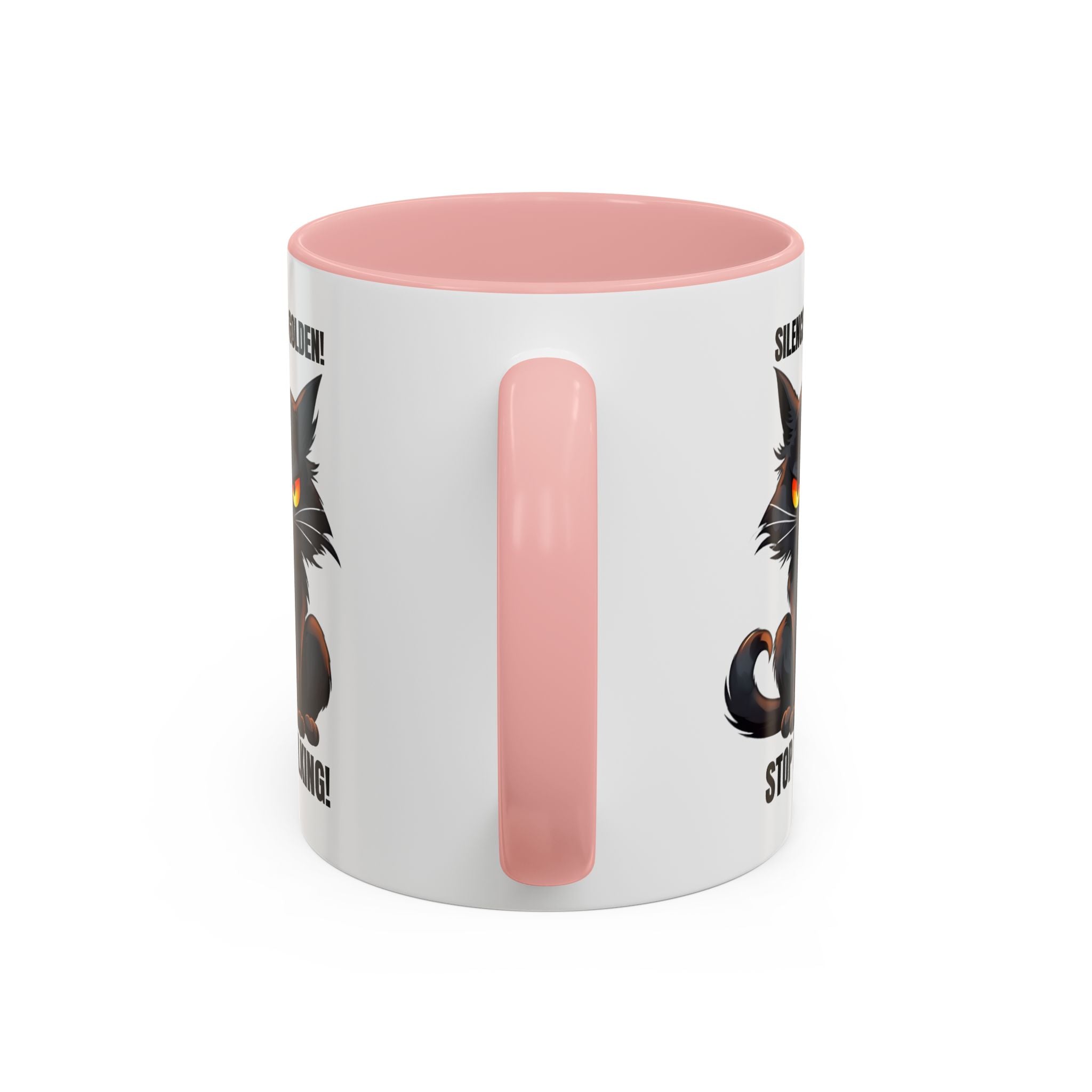 Funny Cat Mug | Silence Is Golden Coffee Cup | Gift for Cat Lovers | Humorous Kitchenware | Ceramic Teacup | Unique Animal Gifts
