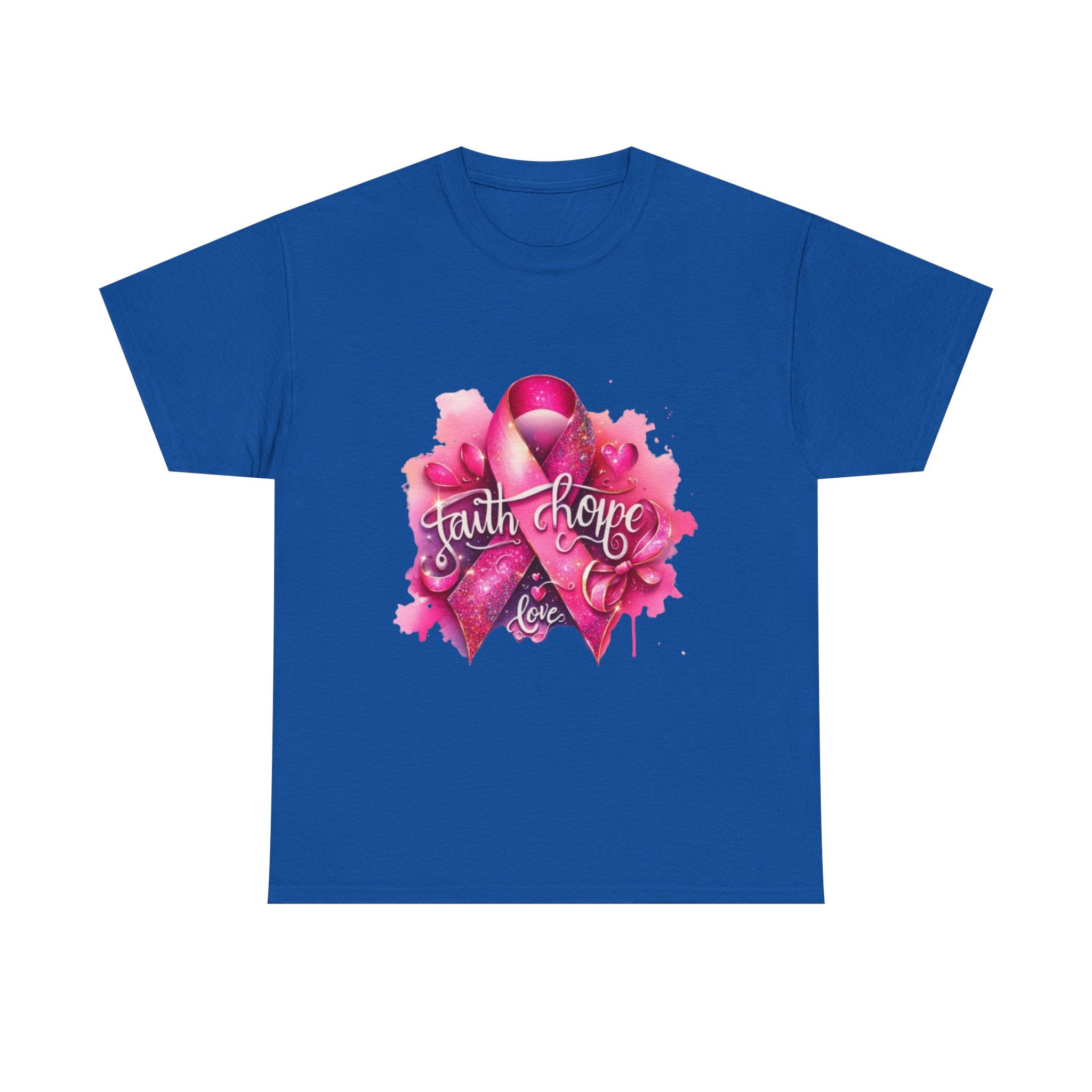 Breast Cancer Awareness Tee, Faith and Hope Message Shirt, Support Shirt, Gift for Survivors, Inspirational T-Shirt