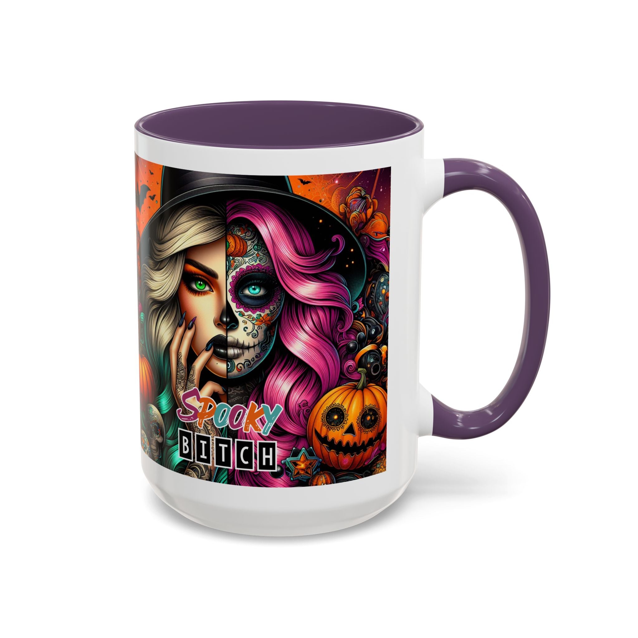 Spooky Bitch Halloween Coffee Mug - 11oz & 15oz | Witchy Vibes for Gifting, Halloween Decor, Fun Coffee Lover Gift, Spooky Season Must-Have