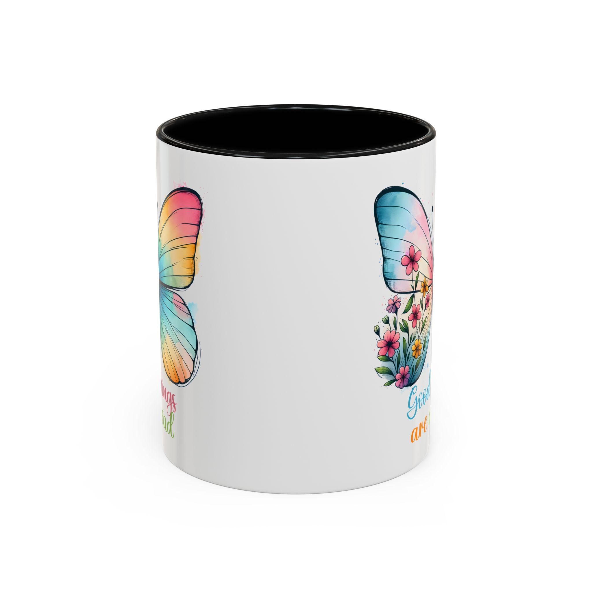Inspirational Butterfly Coffee Mug positive vibe mental health