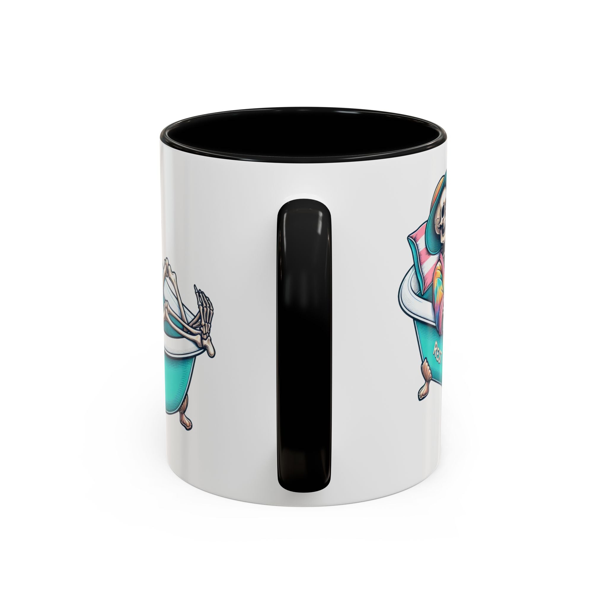 Rest in Peace Skeleton Coffee Mug - Fun Halloween Gift, Unique Home Decor, Hilarious Office Cup, Quirky Birthday Present, Spooky