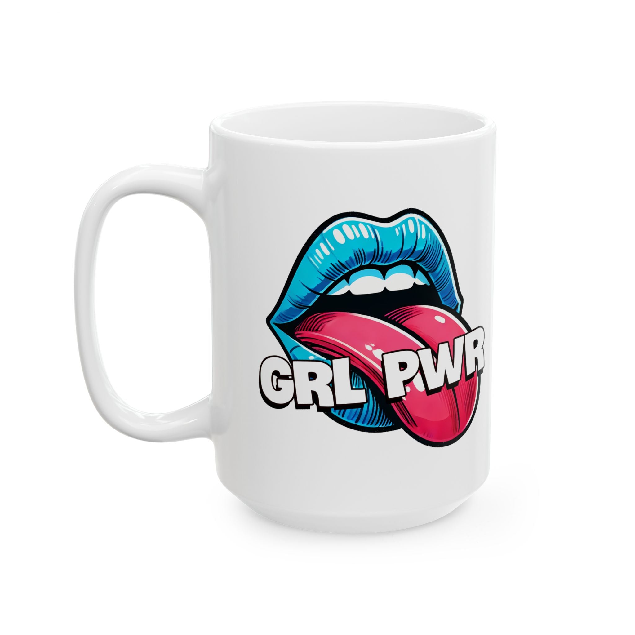 Bold Lip Graphic Ceramic Mug | Fun Coffee Cup for Sassy Coffee Lovers | Perfect Gift for Birthdays, Holidays, or Just Because