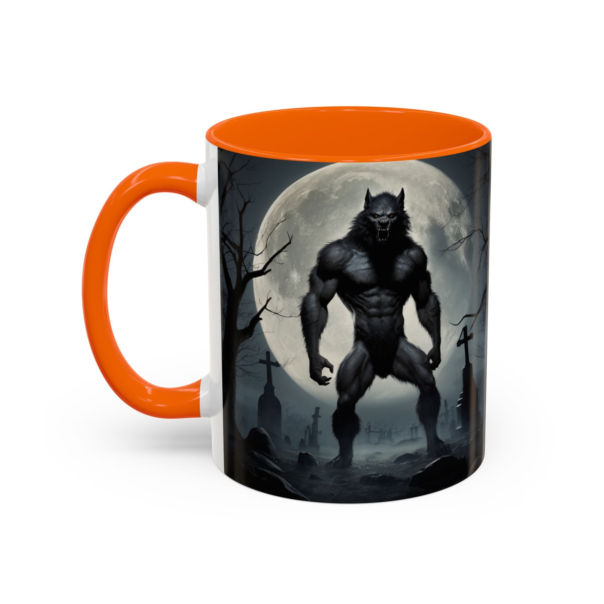 Werewolf Moon Coffee Mug — Gothic Graveyard Accent Mug (11/15oz) fantasy