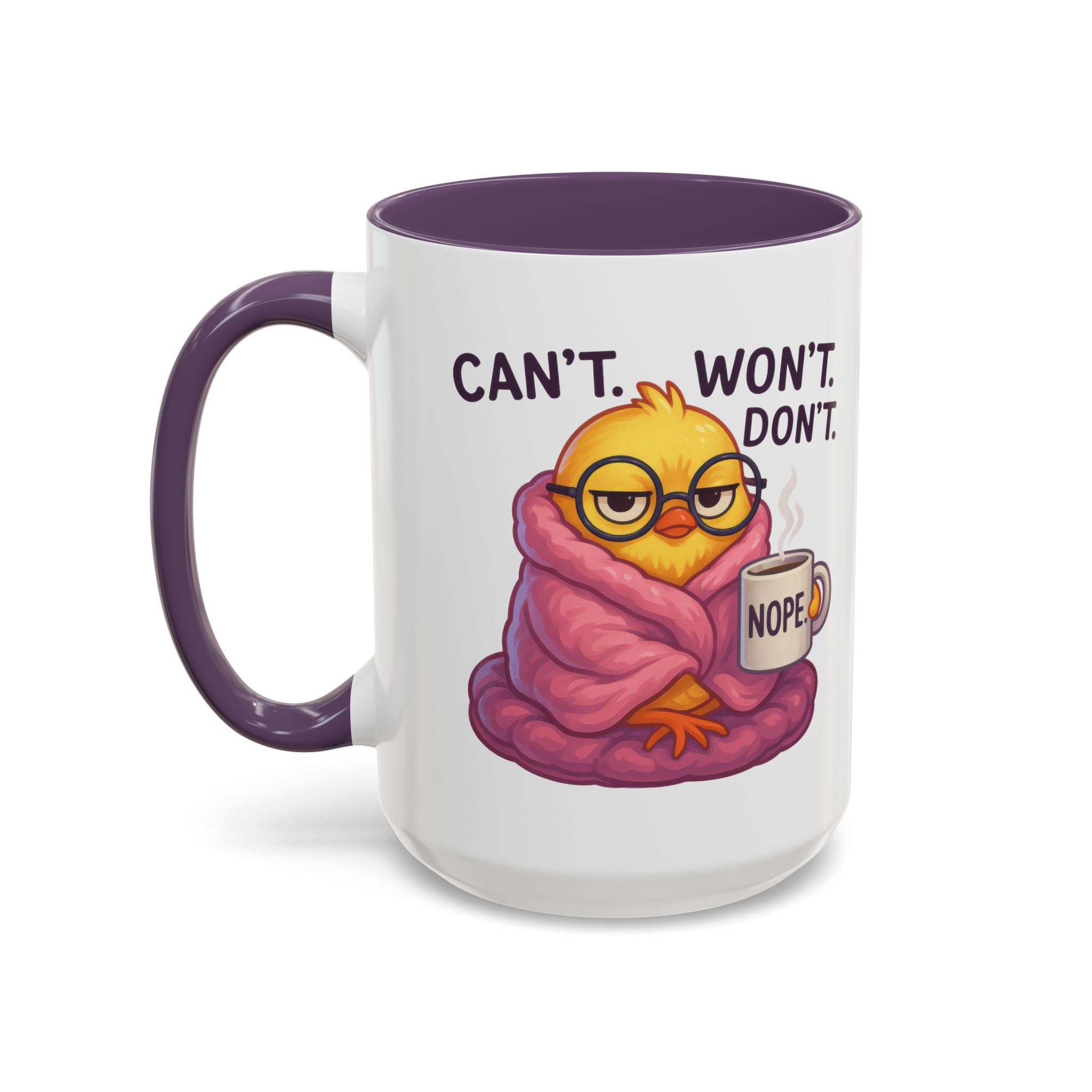 Cozy Cartoon Coffee Mug - Perfect for Lazy Days, Gifts for Friends, Cute Coffee Cups, Inspirational Morning Mug, Funny Beverage Container