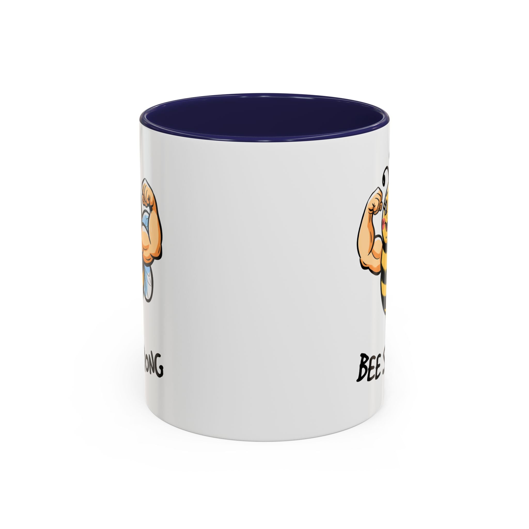 Bee Strong Accent Coffee Mug - Motivational Mug for Strength and mental health