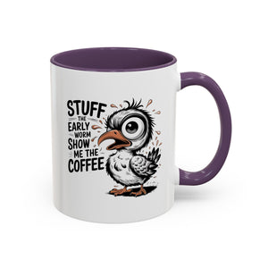 Quirky Coffee Mug with Owl Design | Gift for Coffee Lovers, Unique Office Mug, Fun Morning Coffee Cup, Bird-Themed Mug, Early Bird Gift