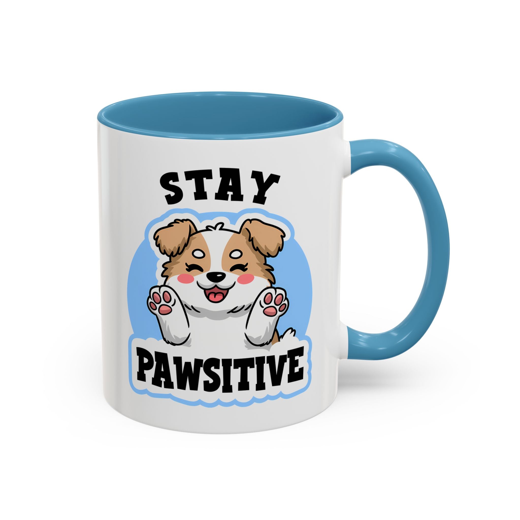 Cute Stay Pawsitive Coffee Mug - Perfect Gift for Dog Lovers mental health