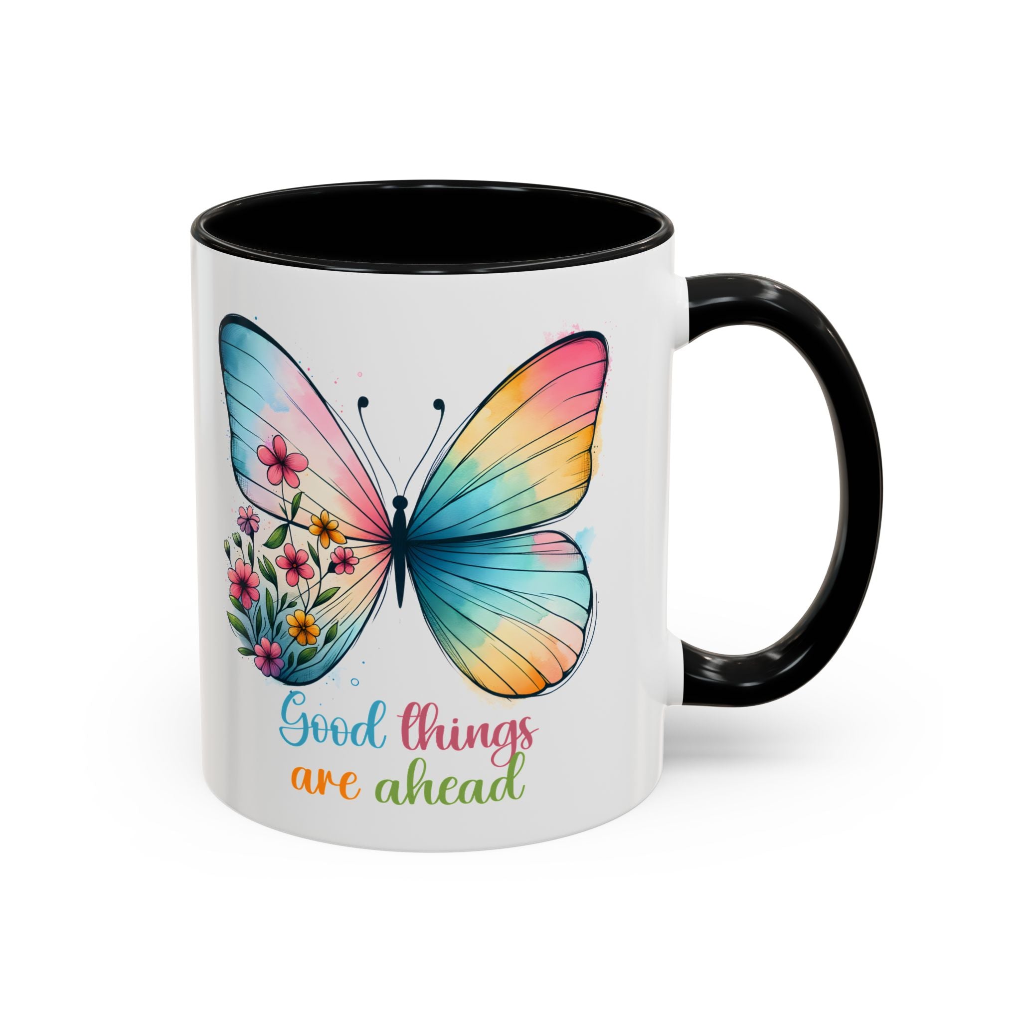 Inspirational Butterfly Coffee Mug positive vibe mental health