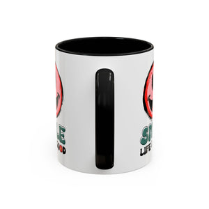 Smiley Face Accent Coffee Mug - "Smile, Life is Good" - 11oz & 15oz
