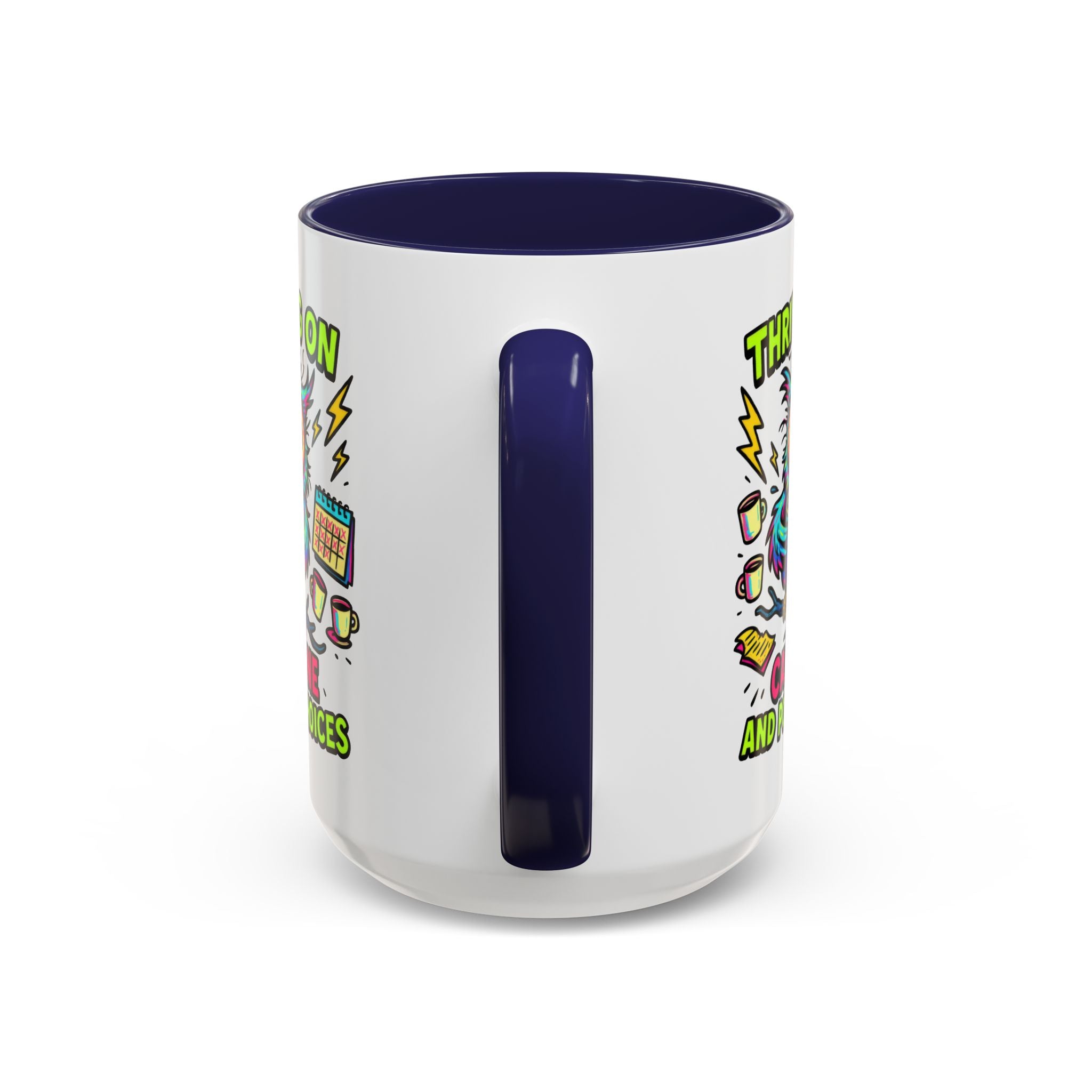 Thriving on Caffeine Mug | Funny Owl Coffee Cup | Gift for Coffee Lovers | Cute Kitchen Decor | Birthday, Holiday Gift