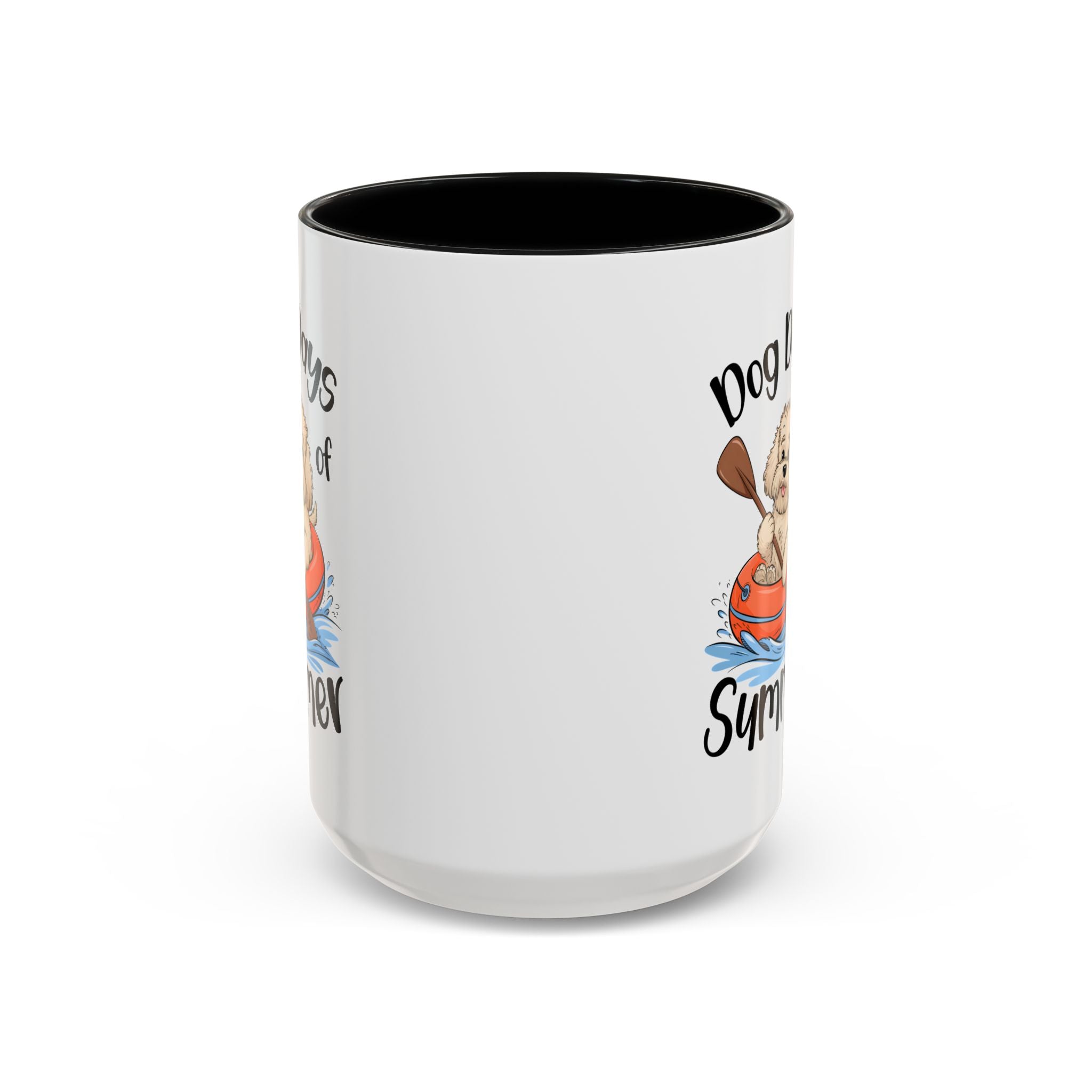 Dog Days of Summer Coffee Mug, Cute Dog Mug, Pet Lover Gift, Summer Vibes, Beach Decor, Fun Pet Cup, Canoeing Dog Design