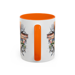 Cute Dog Peeking Coffee Mug, Pet Lover Gift, Yorkshire Terrier Mug, Animal Lover Coffee Cup, Dog-Themed Drinkware, Doggie Mug