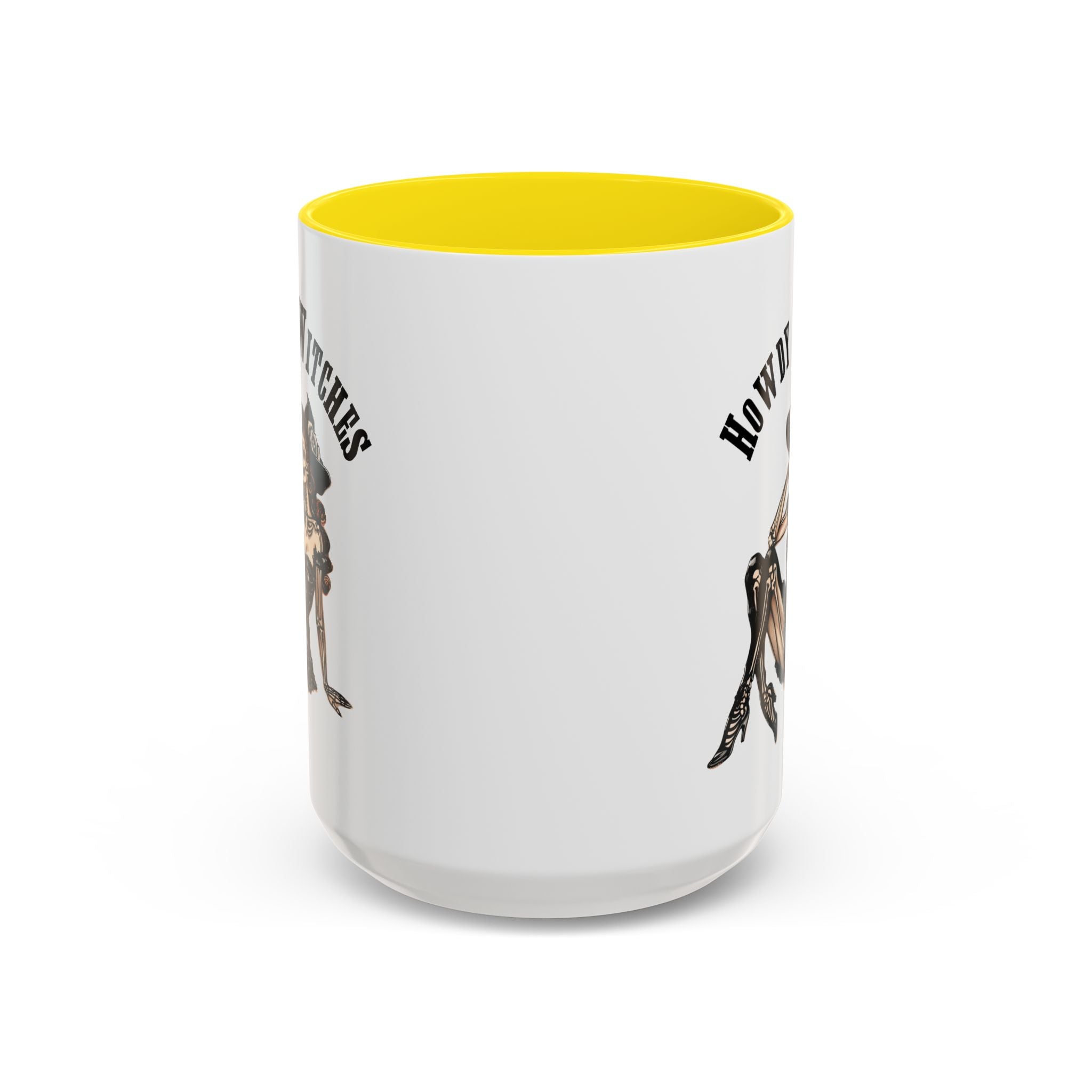 Howdy Witches Coffee Mug - Spooky Halloween Mug, Gift for Witches, Witchy Decor, Gothic Coffee Cup, Skeleton Design