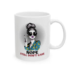 Funny Motivational don't care coffee Mug, Joke Cup, Gift for  Home Office Drinkware, Humorous Coffee Mug, Still Don't Care