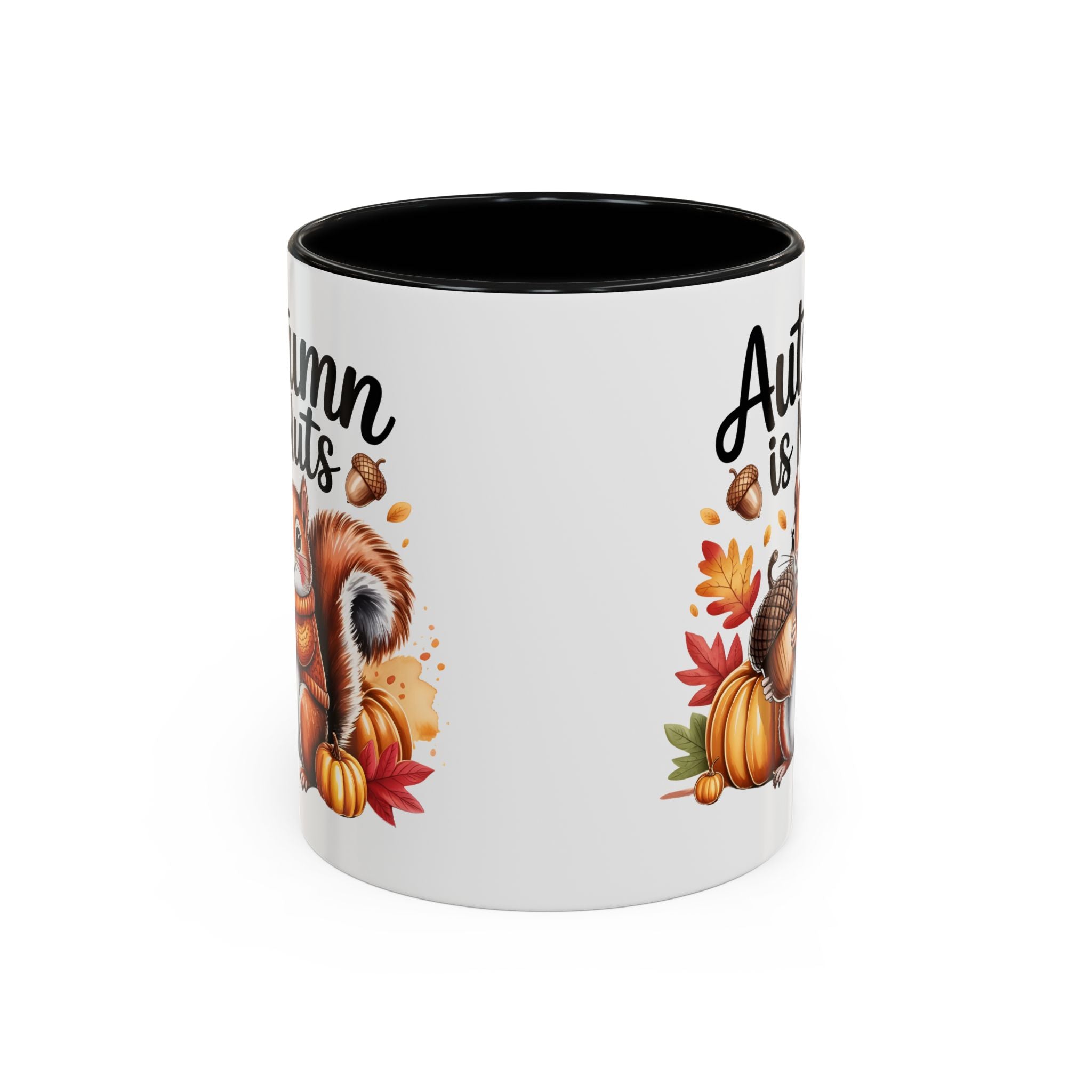 Autumn is nuts  Accent Coffee Mug - Perfect for Fall Celebrations nature and animal lovers
