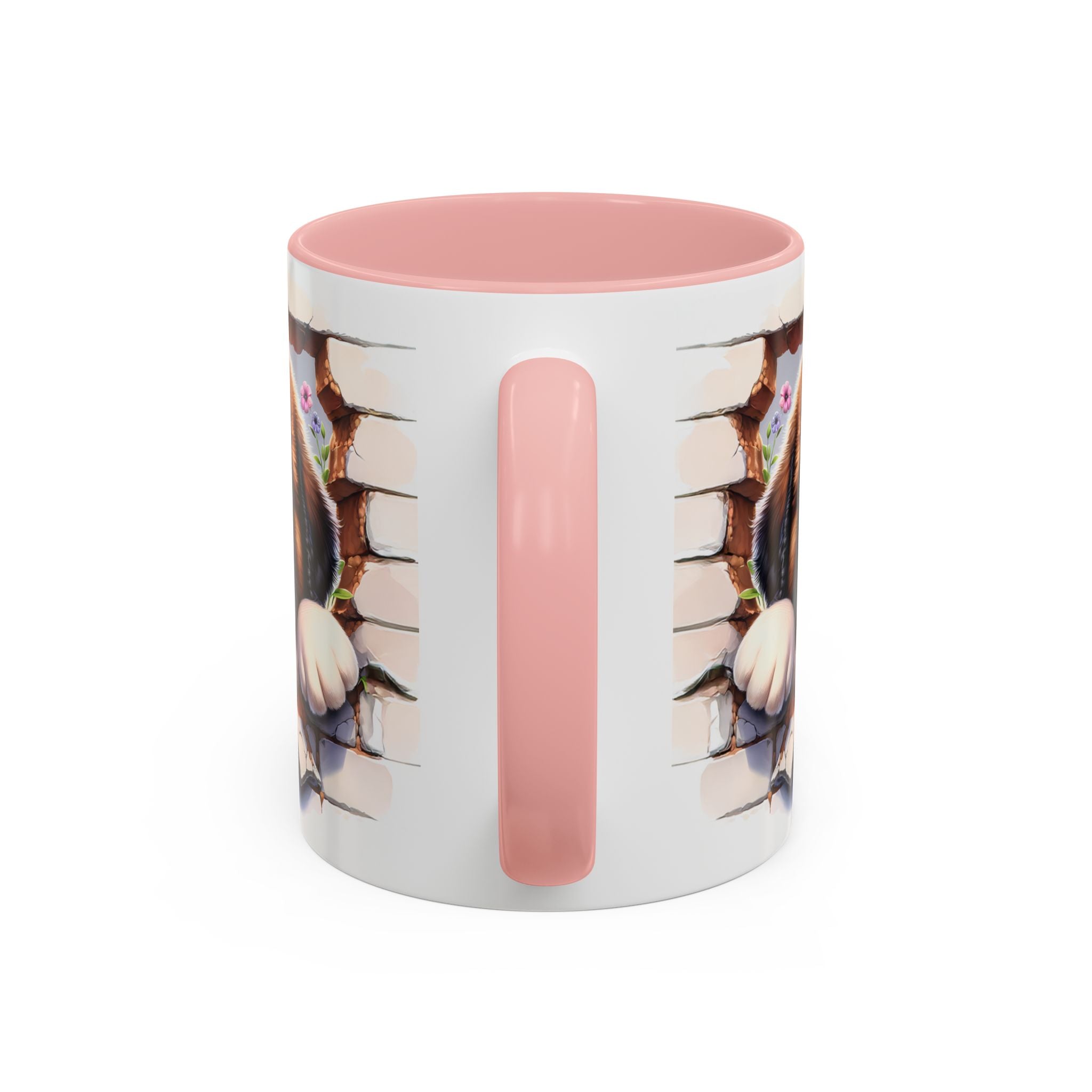 Cute Dog Breakthrough Accent Coffee Mug - Gift for Dog Lovers, Home Decor, Personalized Pet Mug, Puppy Lover's Kitchenware