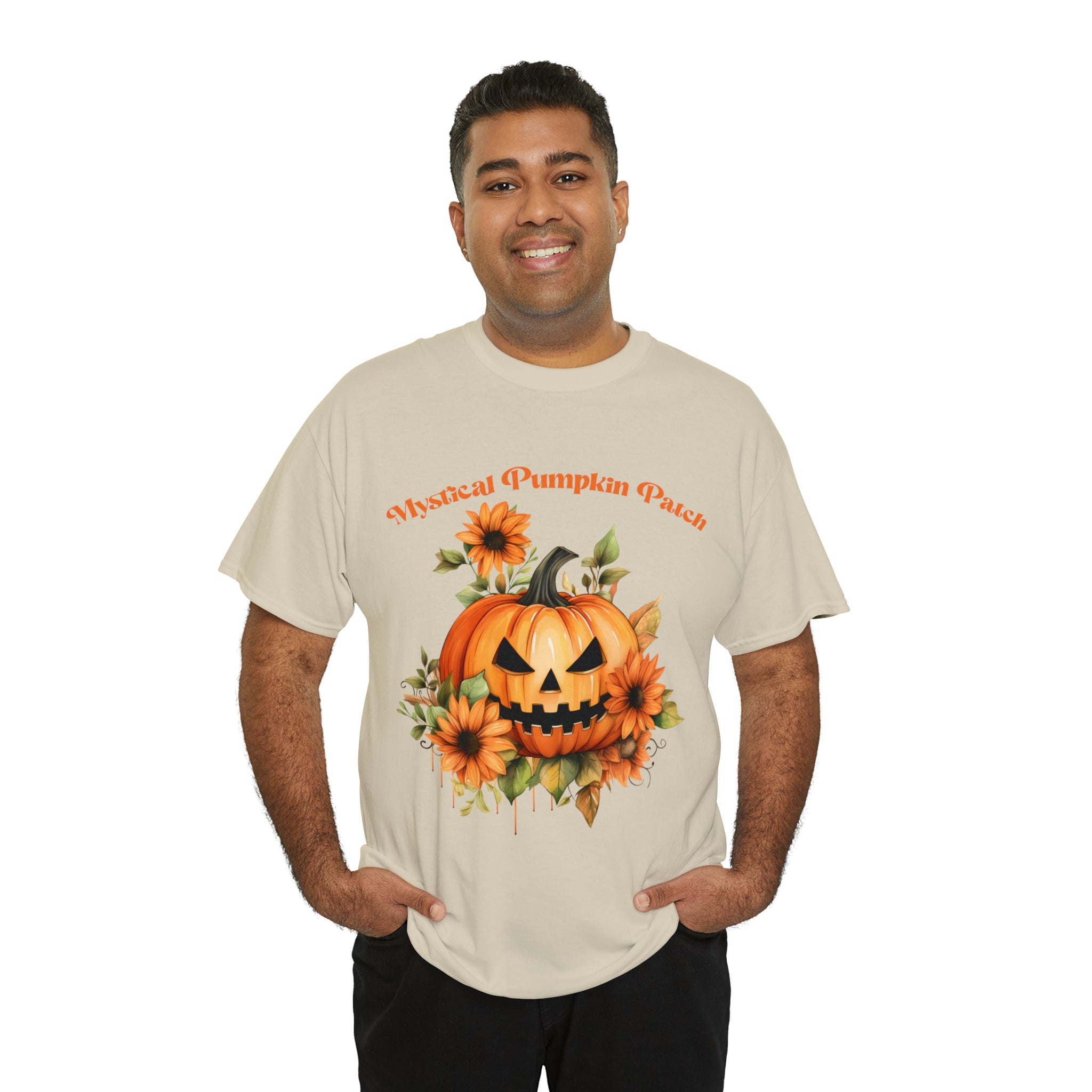 Halloween unisex t shirt mystical pumkin patch fall fun stocking stuffer Unisex Heavy Cotton Tee