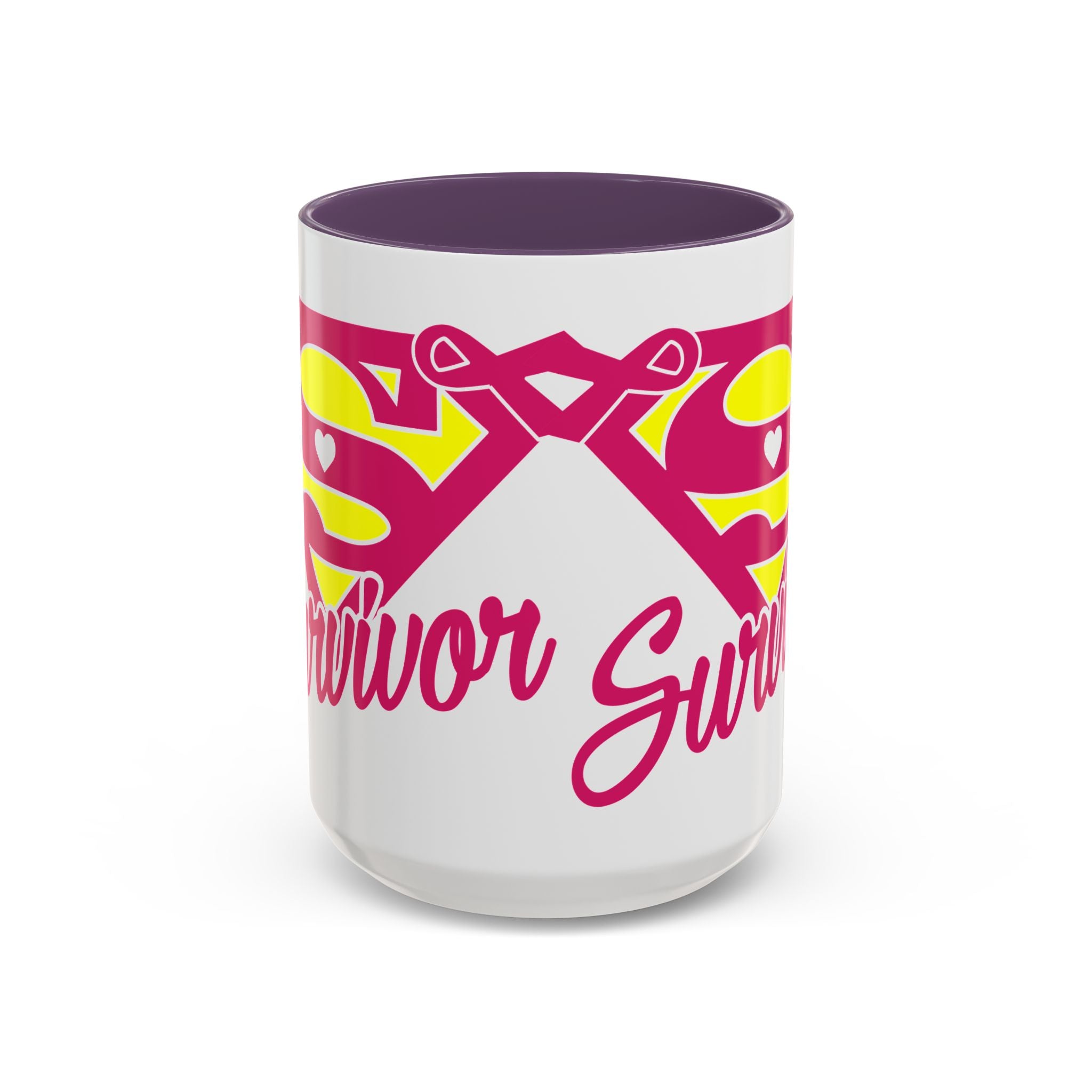 Survivor Mug 11oz & 15oz | Cancer Awareness, Motivational Gift, Empowerment, Superhero Theme, Unique Coffee Cup