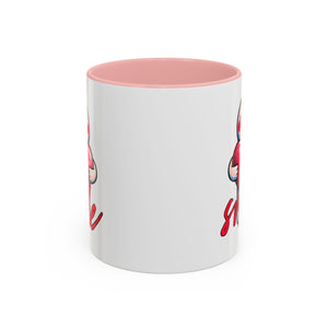 Smiling Heart Accent Coffee Mug - 11oz & 15oz | Cute Gift for Friends & Family
