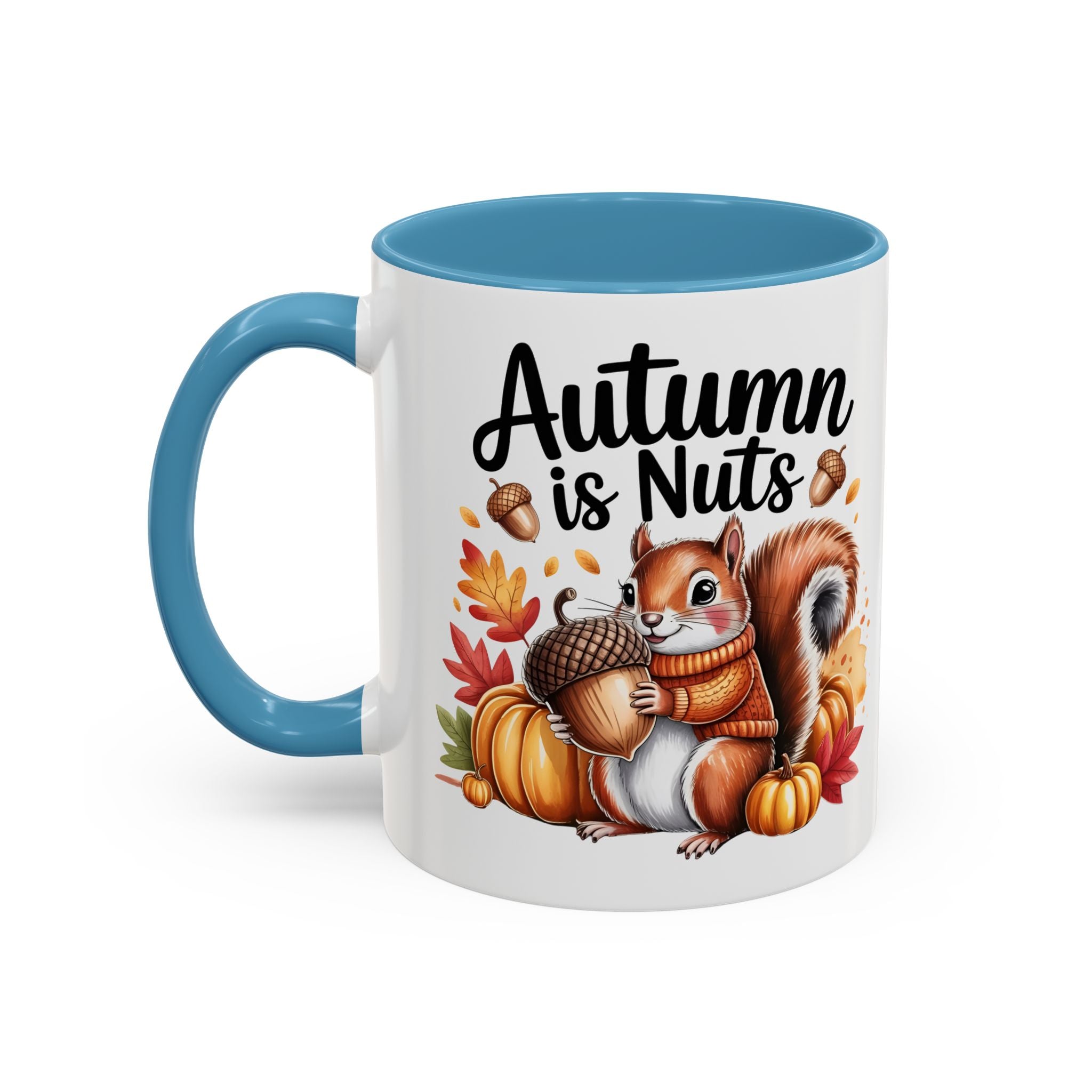Autumn is nuts  Accent Coffee Mug - Perfect for Fall Celebrations nature and animal lovers