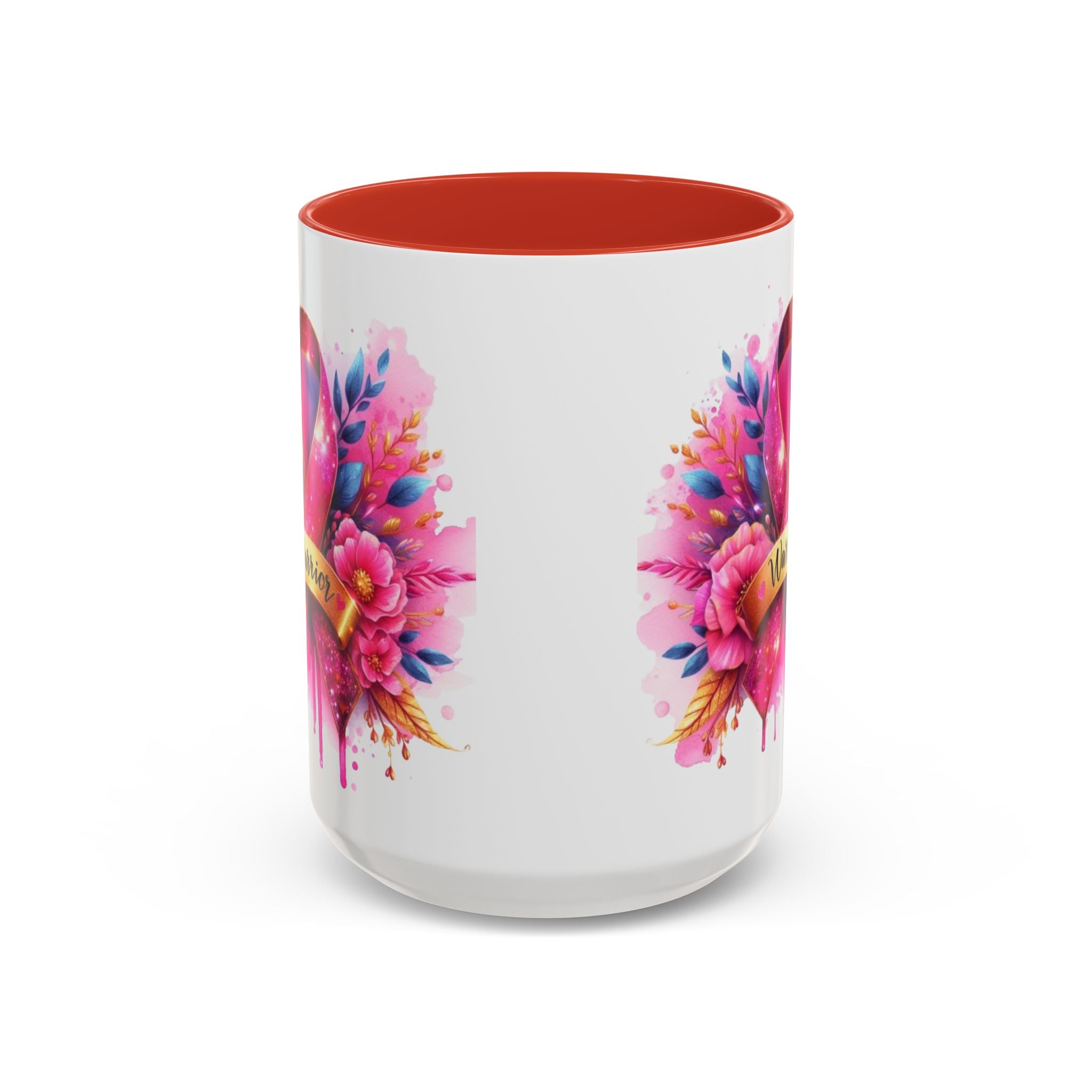 Inspirational Warrior Coffee Mug - Floral Design, Encouragement Gift, Cancer Awareness, Motivational Cup, Supportive Drinkware