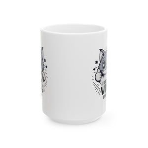 Funny cat I respect your wrong opinion Ceramic Mug, (11oz, 15oz)